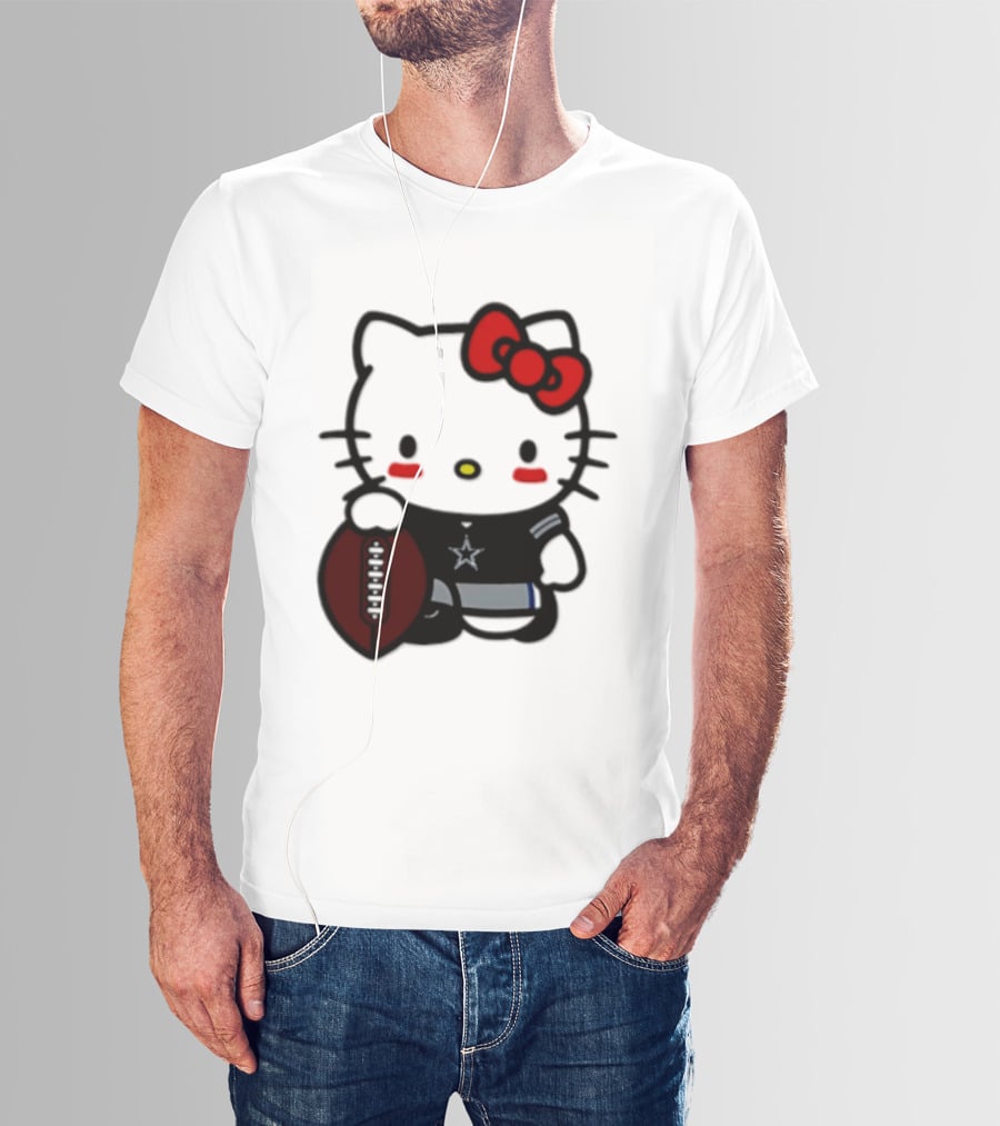 Hello Kitty Dallas Cowboys Football Fan T-Shirt
