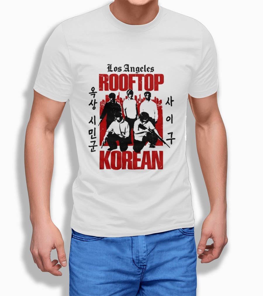 Los Angeles Rooftop Korean 1992 Historical T-Shirt