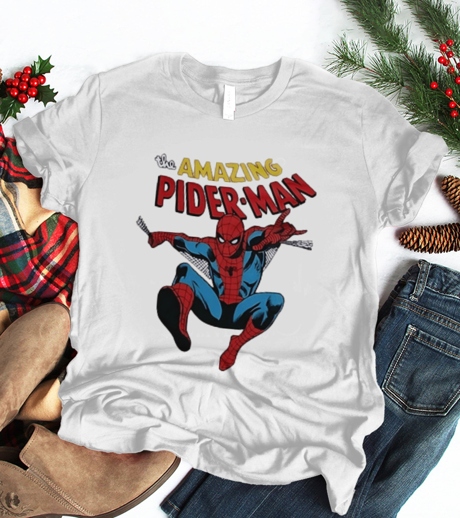 The Amazing Spider Man Marvel Superhero Classic Action Pose T-Shirt