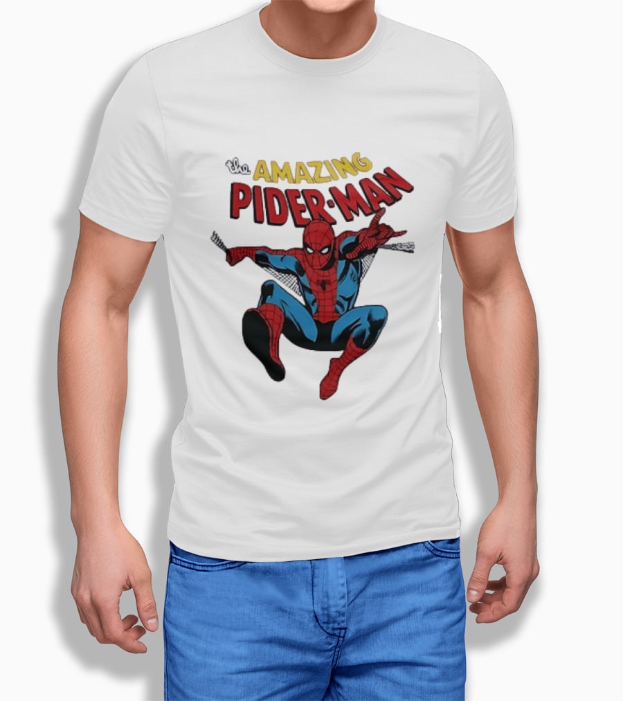 The Amazing Spider Man Marvel Superhero Classic Action Pose T-Shirt