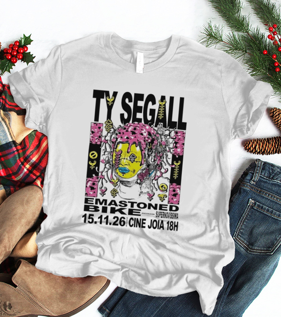 Ty Segall Emastoned Bike Concert At Cine Joia 15.11.26 18H Vibrant Psychedelic Face T-Shirt