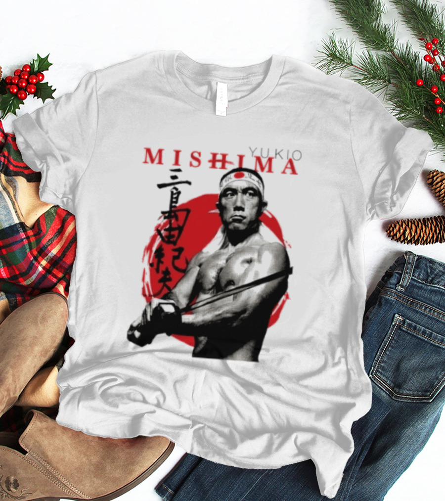 Yukio Mishima Samurai Warrior Japanese Calligraphy T-Shirt