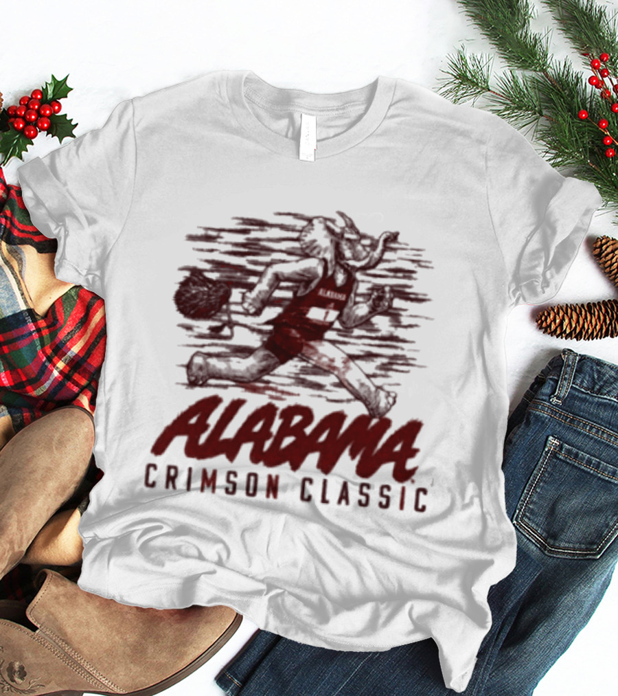 Alabama Crimson Classic Running Elephant T-Shirt