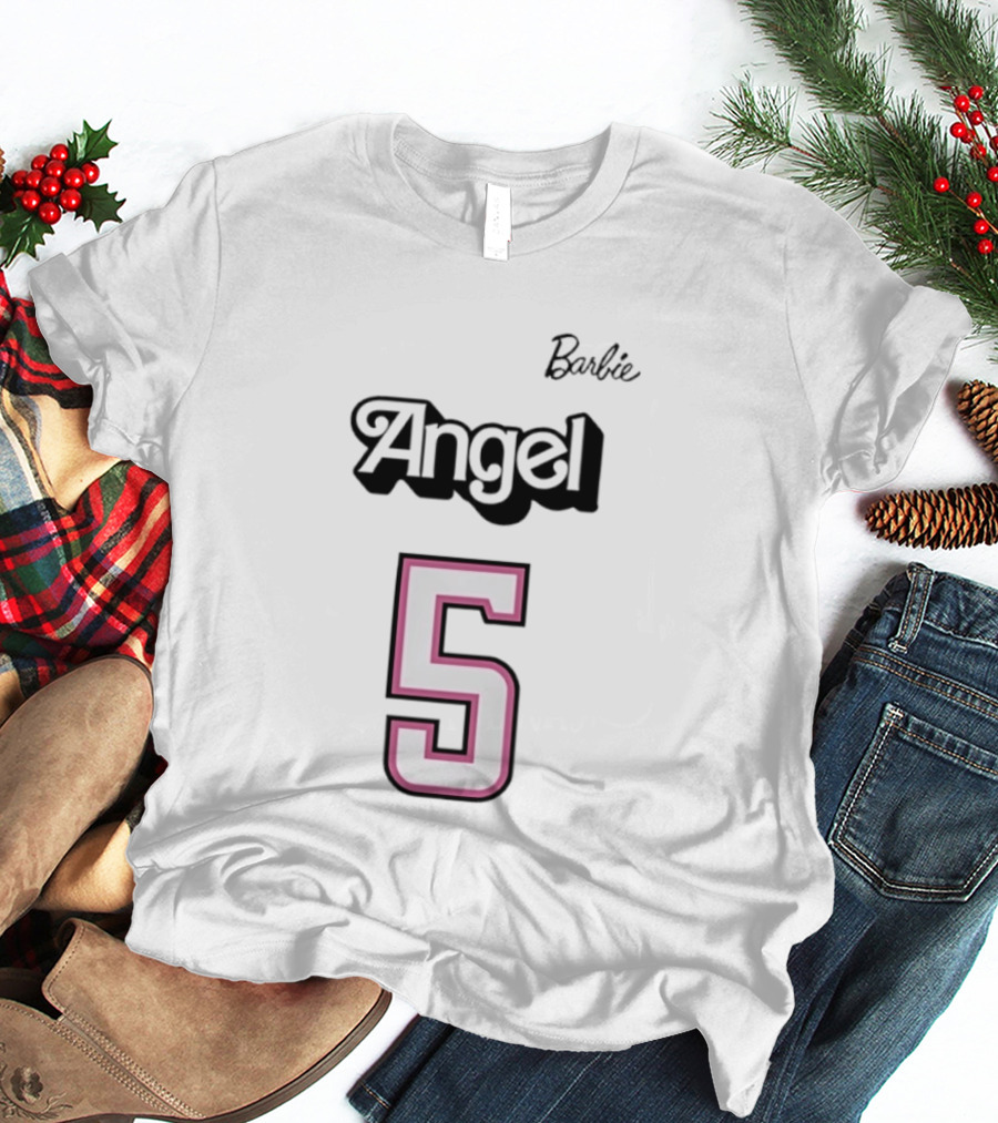 Barbie Angel 5 Pink Jersey T-Shirt