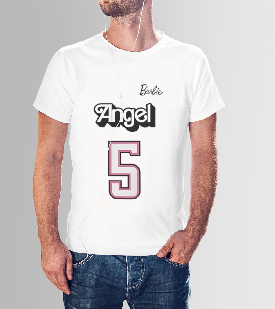 Barbie Angel 5 Pink Jersey T-Shirt