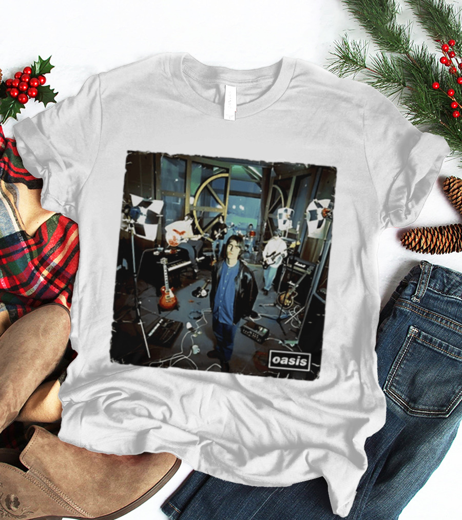 Oasis Band Studio Britpop Liam Gallagher Music Setup Session T-Shirt