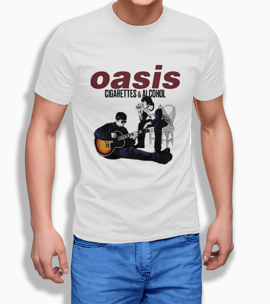 Oasis Cigarettes & Alcohol Britpop Band Music Fans T-Shirt