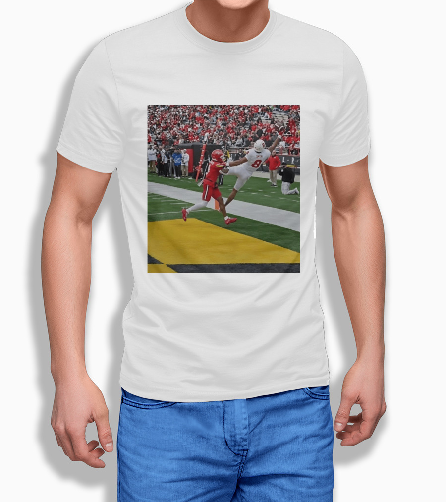 Smith Number 8 Stanford Cardinal Football Touchdown Catch Action T-Shirt