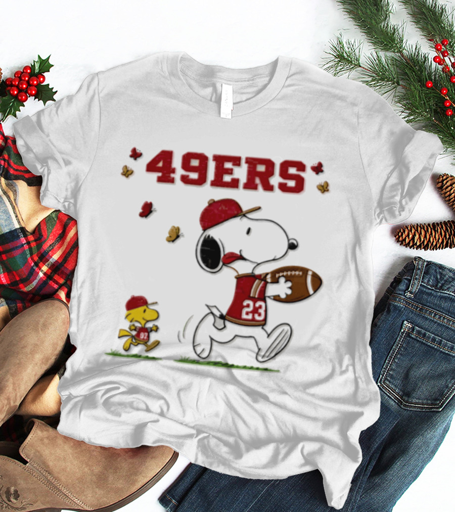 Snoopy Vs Woodstocks 49ers Football Comic T-Shirt