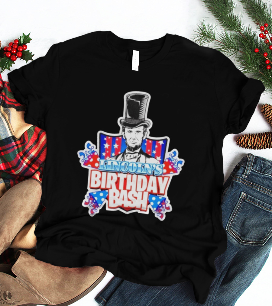 Lincoln's Birthday Bash President Patriotic Celebration T-Shirt