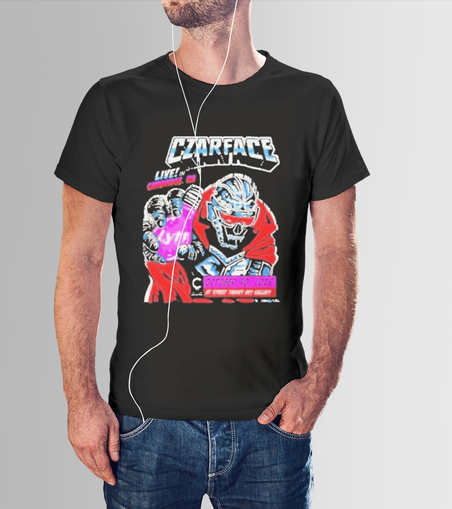 Czarface Live In Cambridge MA October 30 2026 Street Theory Art Gallery T-Shirt