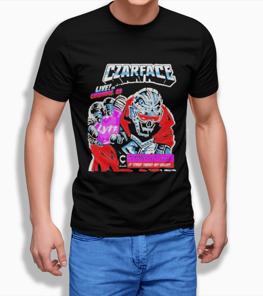 Czarface Live In Cambridge MA October 30 2026 Street Theory Art Gallery T-Shirt