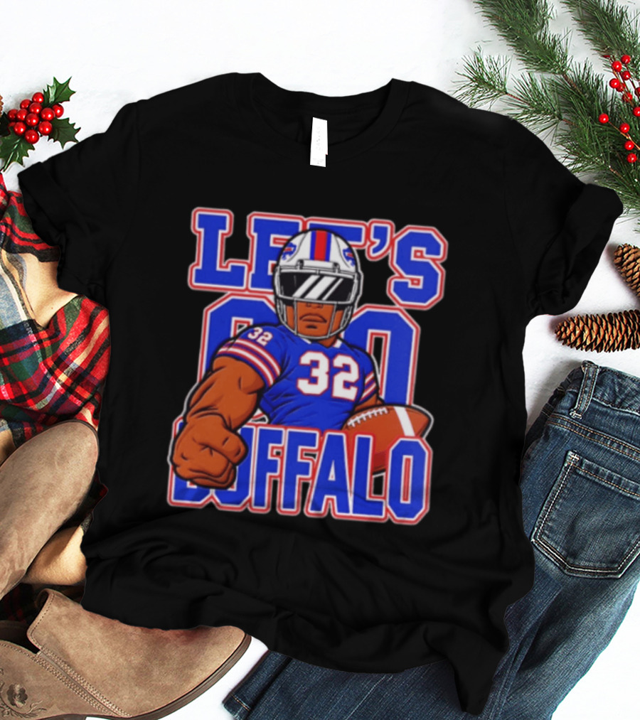 OJ Simpson 32 Jersey Let's Go Buffalo Football Fan T-Shirt