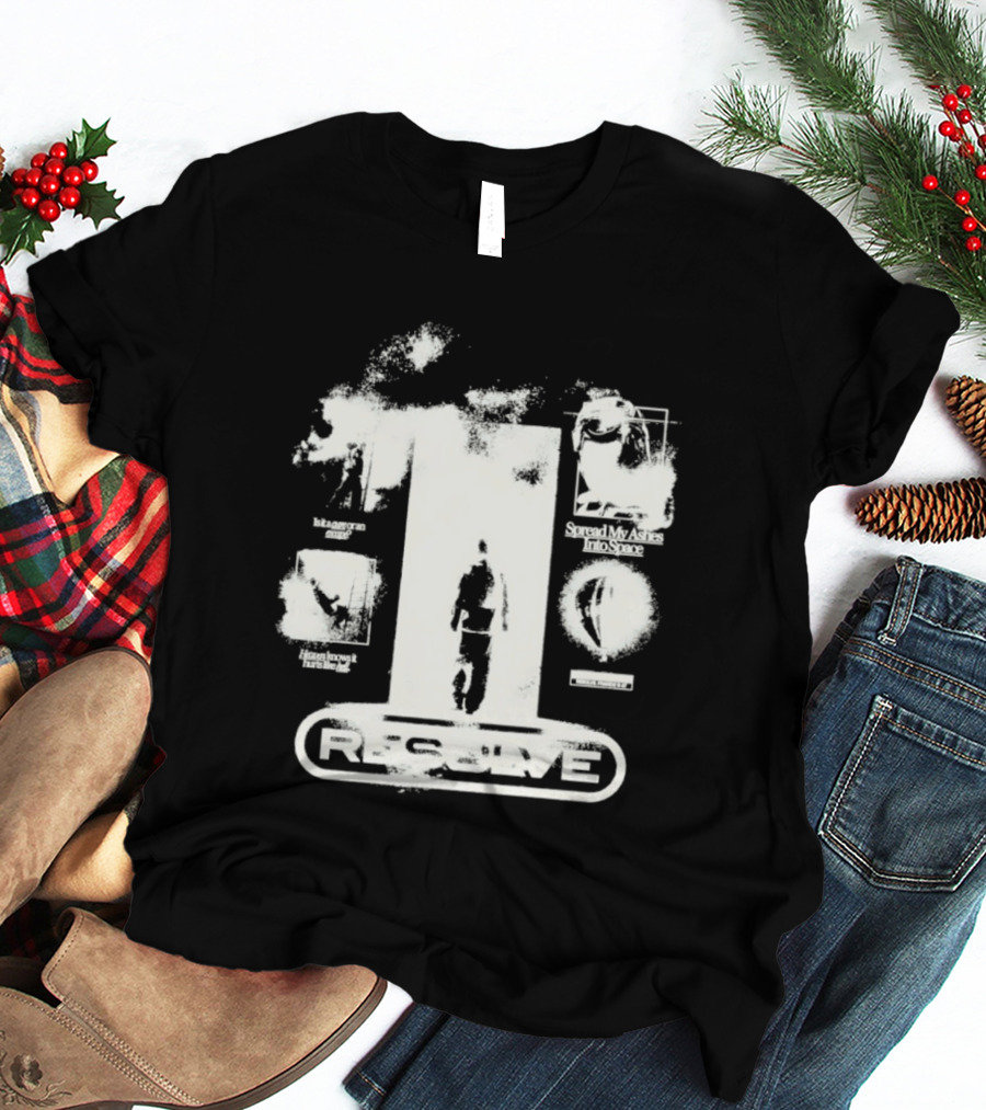 Resolve Space Ashes Rocket Adventure Distressed T-Shirt