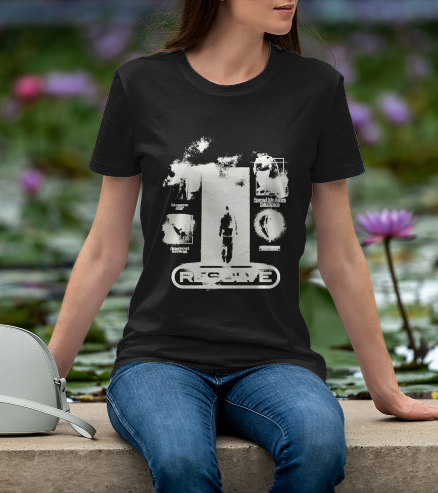 Resolve Space Ashes Rocket Adventure Distressed T-Shirt