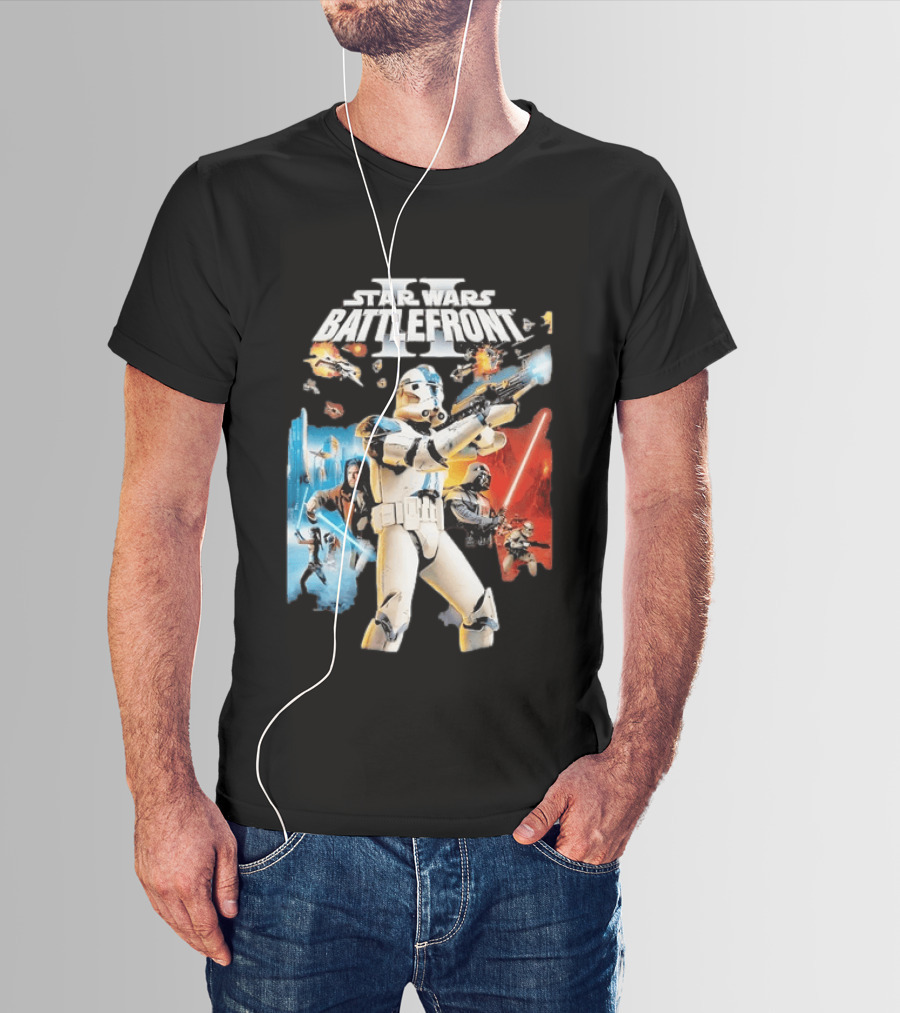 Star Wars Battlefront II Clone Trooper Jedi Action Adventure T-Shirt