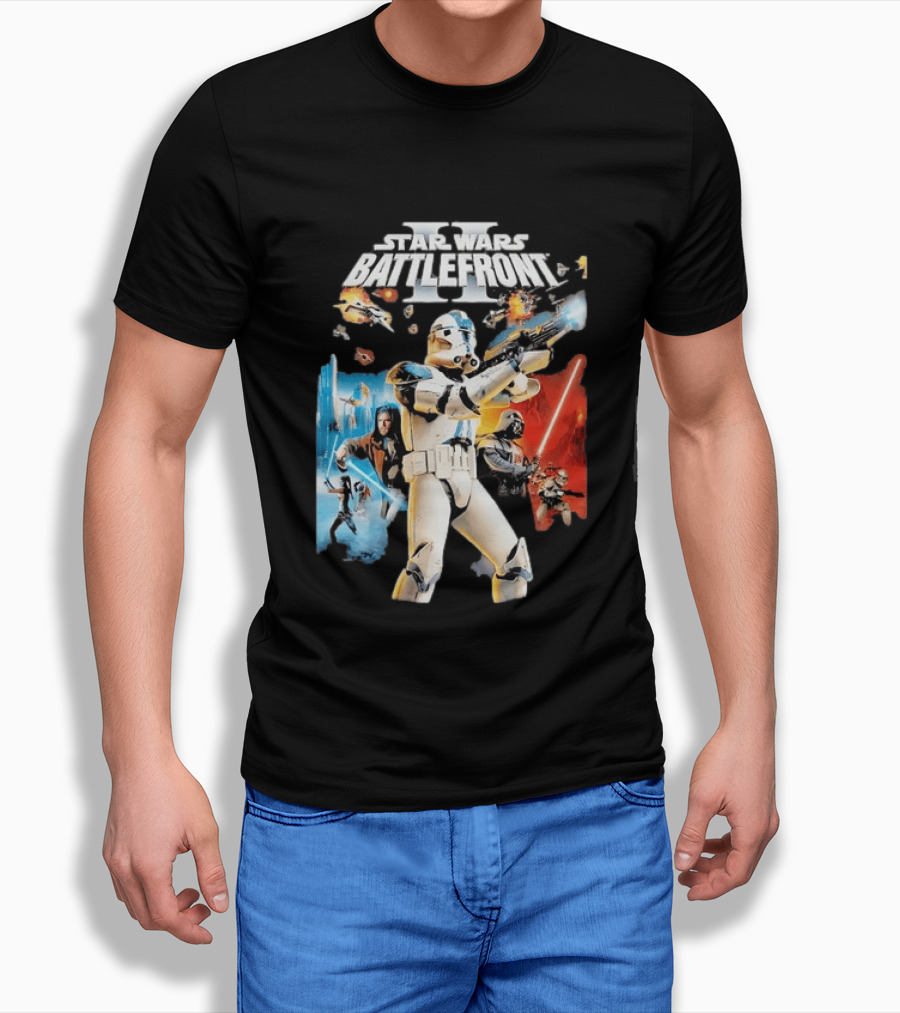 Star Wars Battlefront II Clone Trooper Jedi Action Adventure T-Shirt