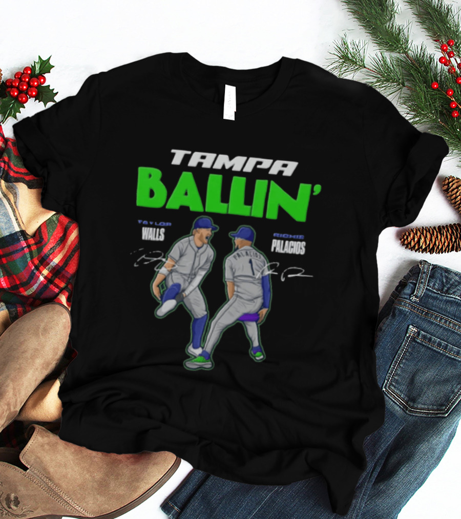Tampa Ballin' Taylor Walls Richie Palacios Celebration T-Shirt