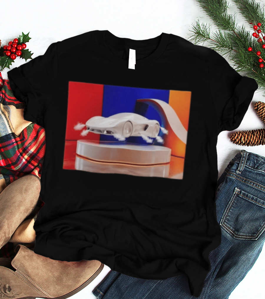 Tesla Roadster Flying Car Concept Futuristic Design With Dynamic T-Shirt