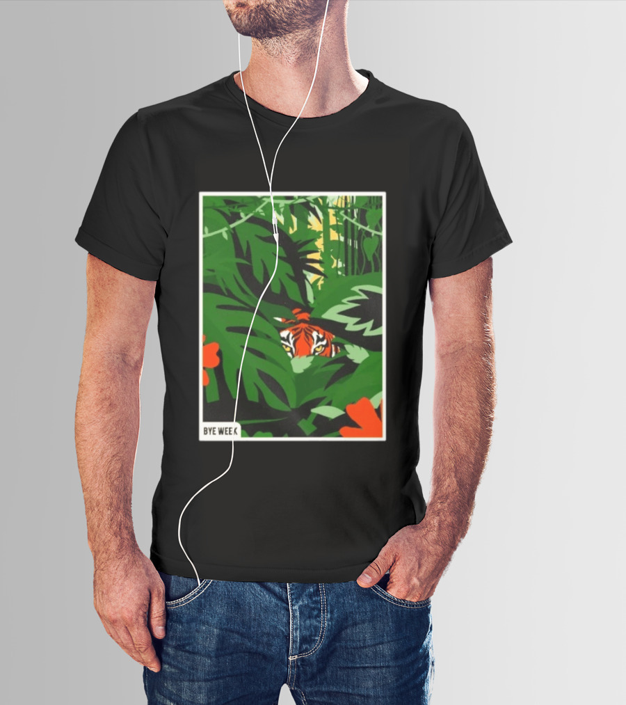 Tiger Bye Week Jungle Football Wildlife Adventure T-Shirt