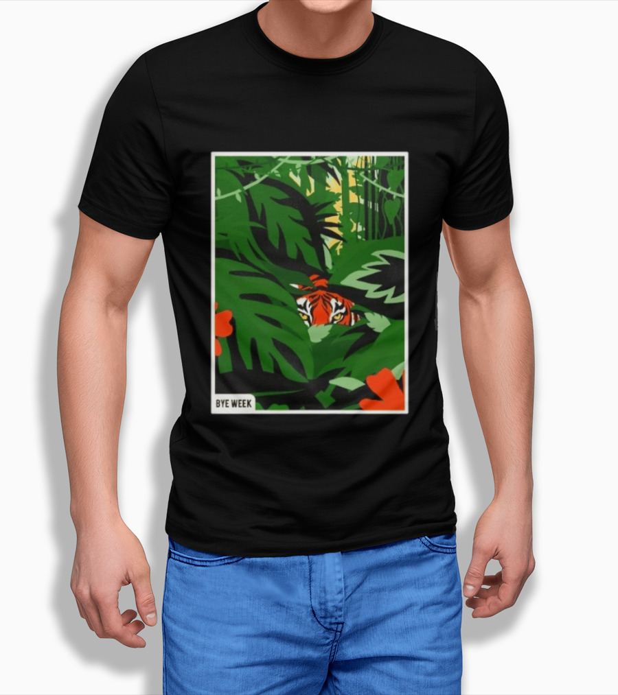 Tiger Bye Week Jungle Football Wildlife Adventure T-Shirt