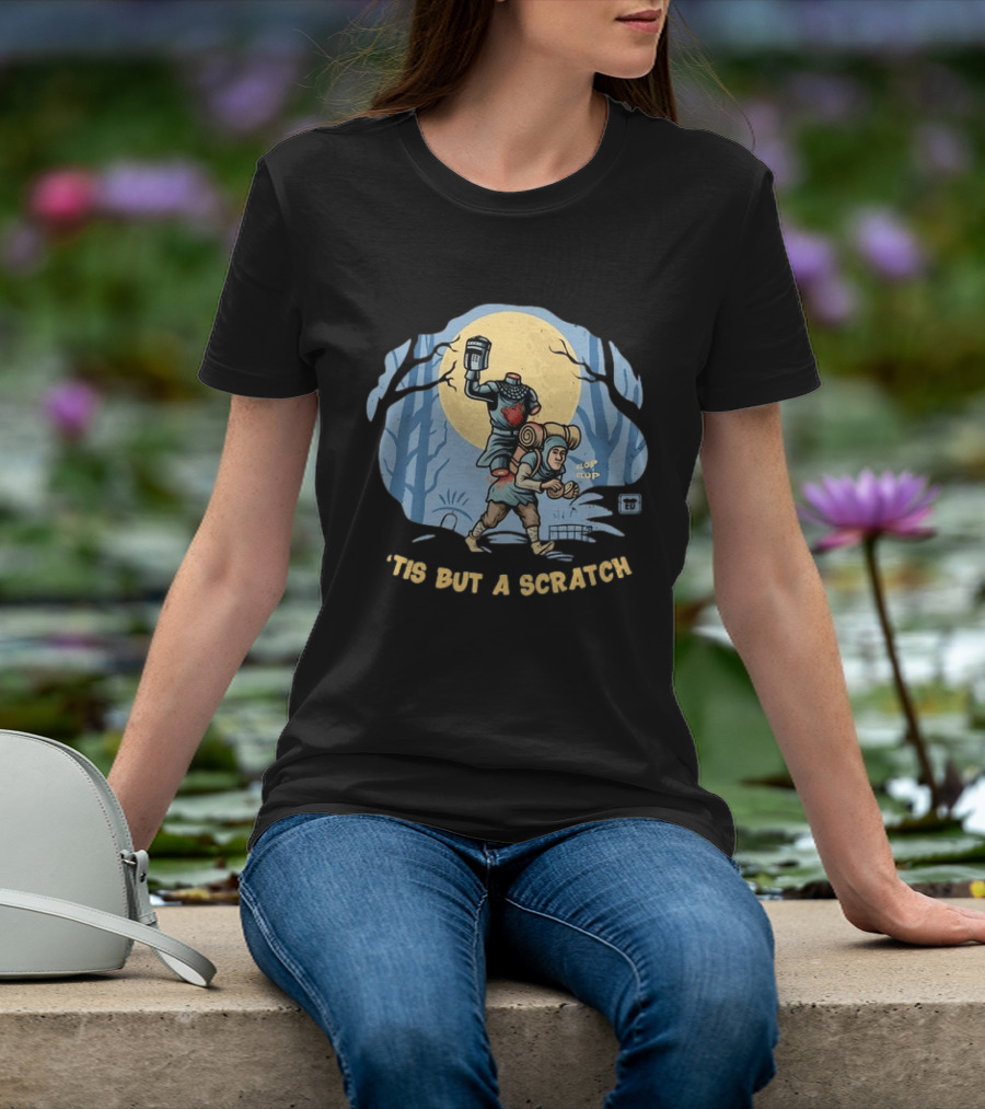 Monty Python Black Knight 'Tis But A Scratch Headless Duelist Moonlit Forest T-Shirt