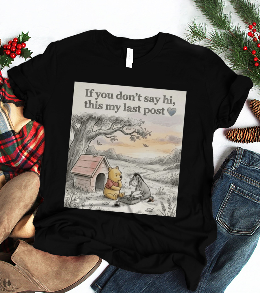 Eeyore Winnie The Pooh If You Don't Say Hi This My Last Post T-Shirt