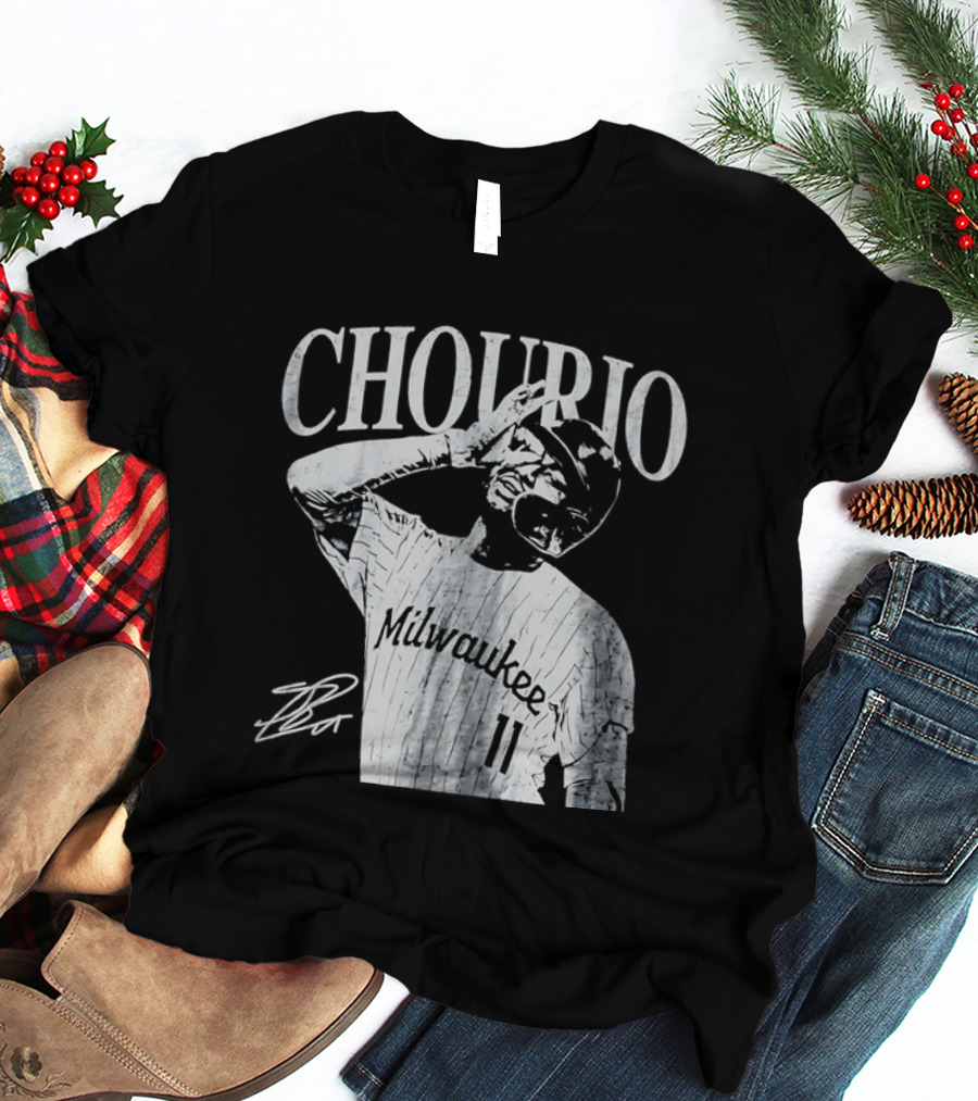 Jackson Chourio Milwaukee 11 Chourio Distressed T-Shirt