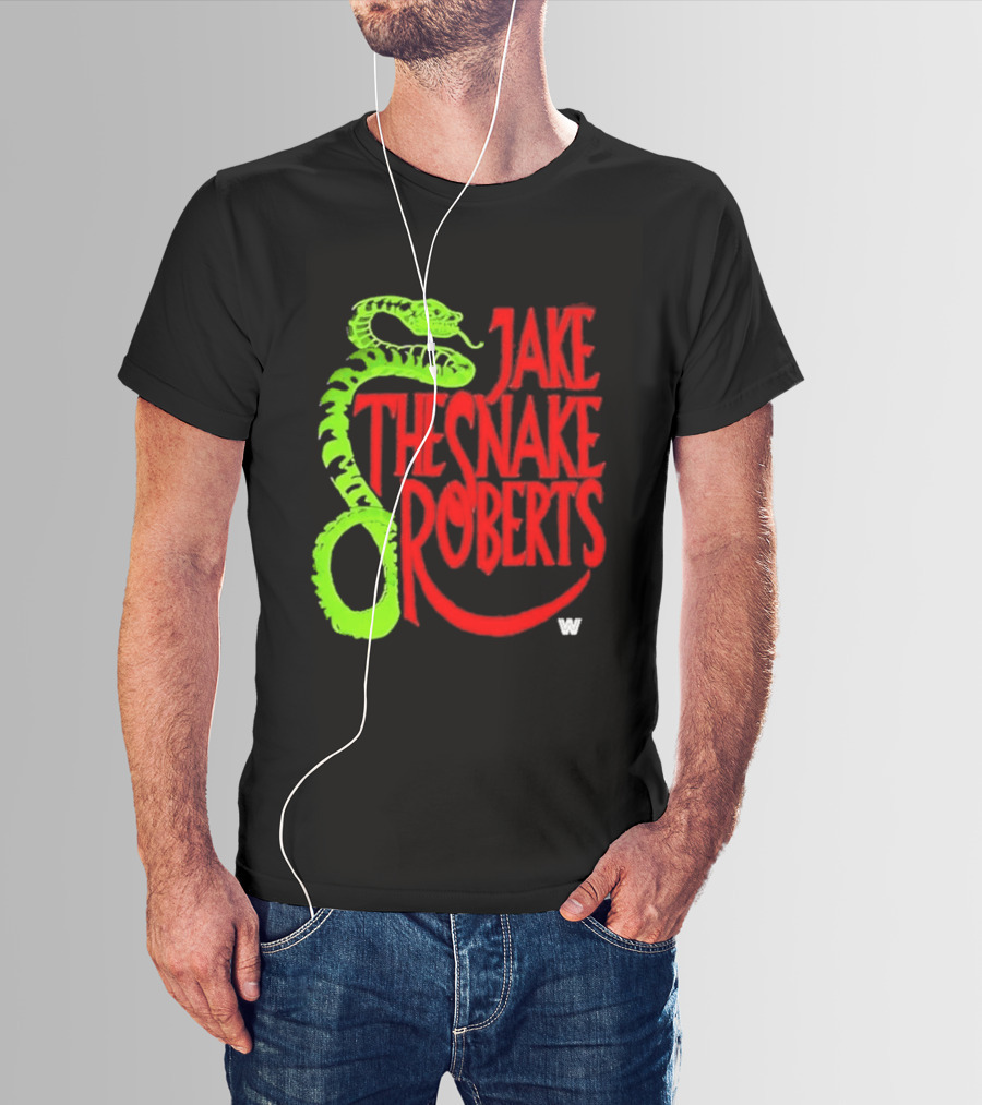 Jake The Snake Roberts WWE Retro 80s Neon T-Shirt