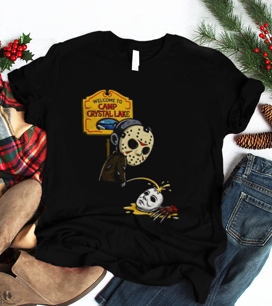 Jason Voorhees Friday The 13th Camp Crystal Lake Horror Scene T-Shirt