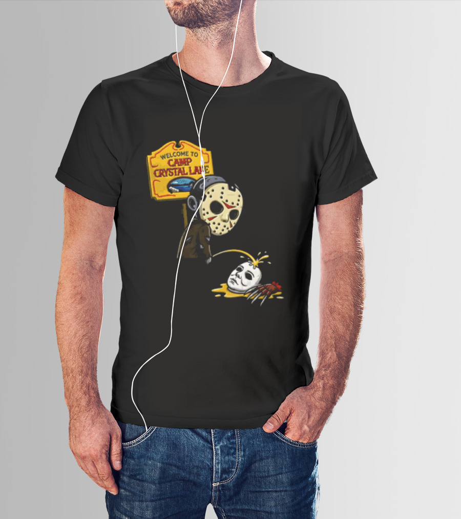 Jason Voorhees Friday The 13th Camp Crystal Lake Horror Scene T-Shirt