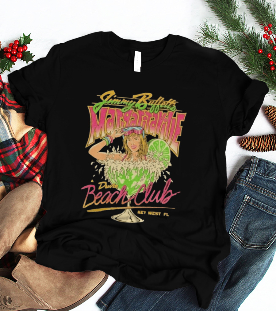 Jimmy Buffett Margaritaville Duvin Beach Club Key West FL Retro Vibes T-Shirt