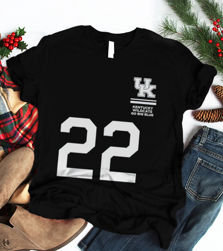 Kentucky Wildcats Milan Momcilovic Number 22 Go Big Blue T-Shirt
