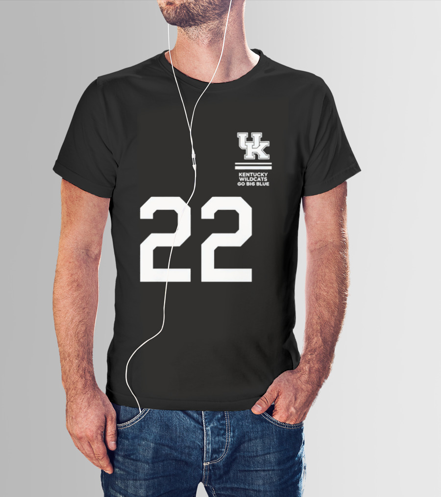 Kentucky Wildcats Milan Momcilovic Number 22 Go Big Blue T-Shirt