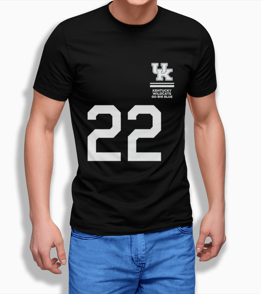 Kentucky Wildcats Milan Momcilovic Number 22 Go Big Blue T-Shirt