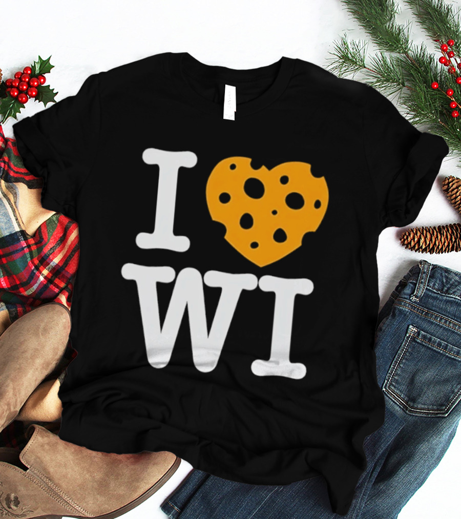 I Love WI Cheesehead Wisconsin Dairy State T-Shirt