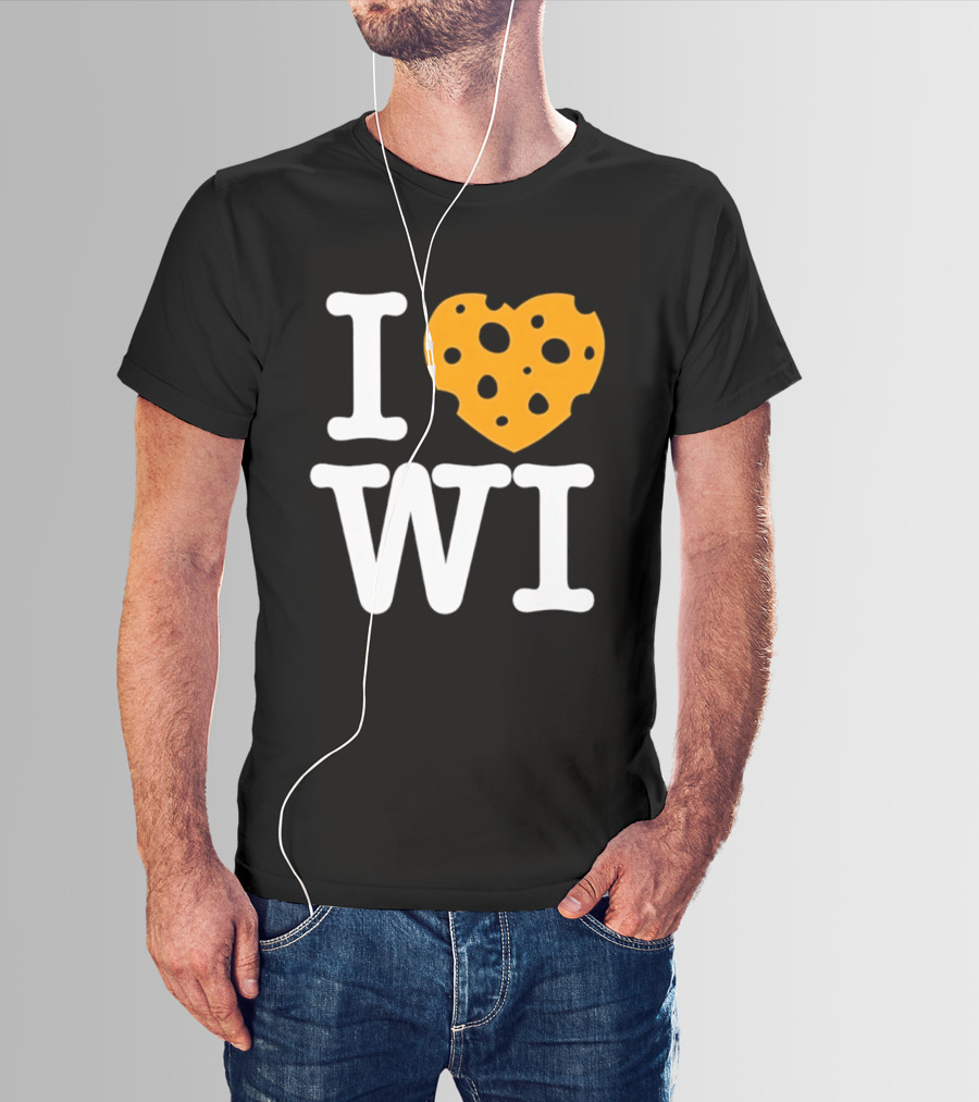 I Love WI Cheesehead Wisconsin Dairy State T-Shirt