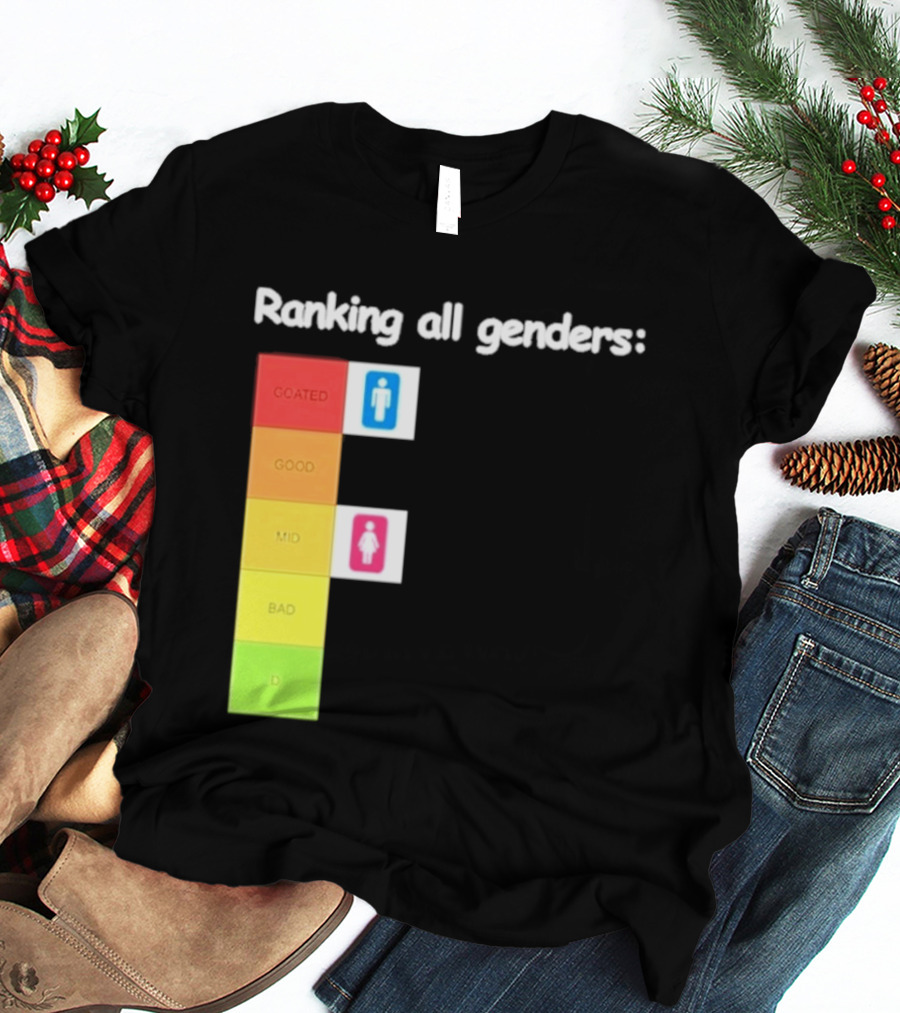 Ranking All Genders Tier List Meme Coated Good Mid Ok D T-Shirt