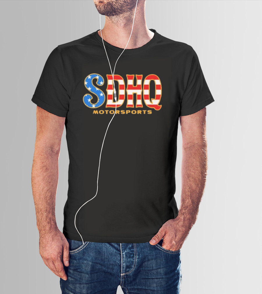 SDHQ Motorsports American Flag Pride Passion Quality Off Road T-Shirt