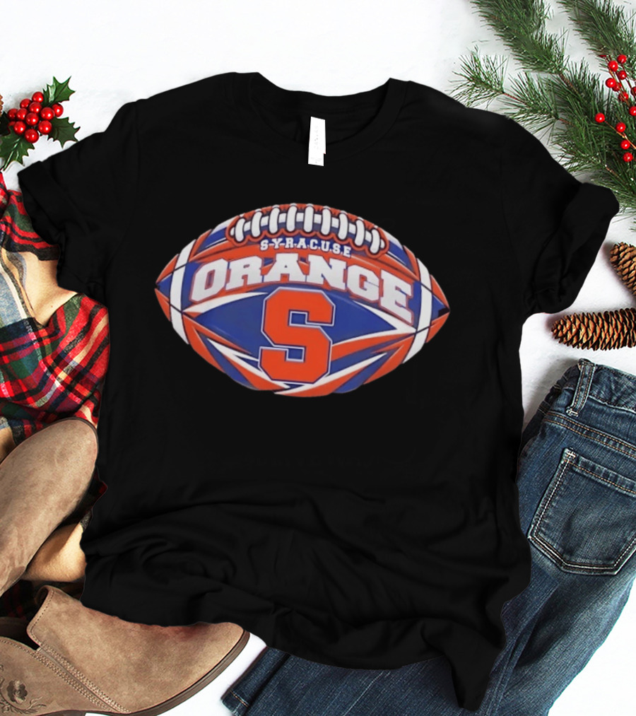 Syracuse Orange S Football NCAA Oval Shape T-Shirt