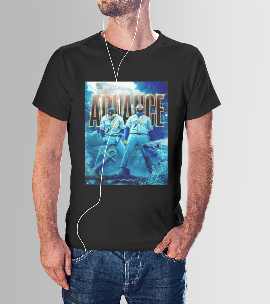 Tampa Bay Rays Advance Team MLB Baseball Victory Celebration Ocean T-Shirt