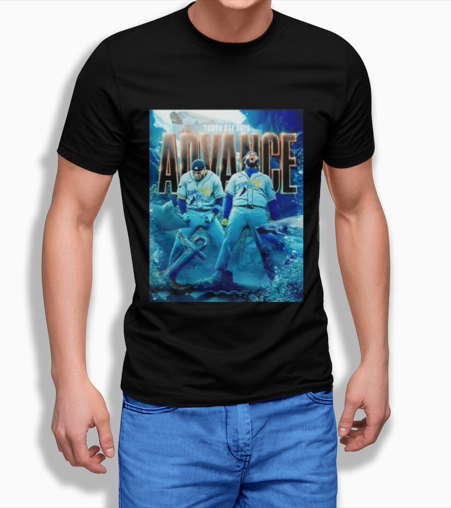 Tampa Bay Rays Advance Team MLB Baseball Victory Celebration Ocean T-Shirt