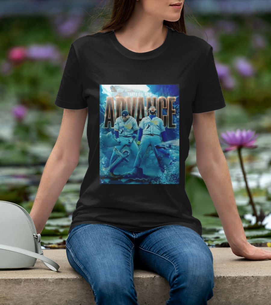 Tampa Bay Rays Advance Team MLB Baseball Victory Celebration Ocean T-Shirt