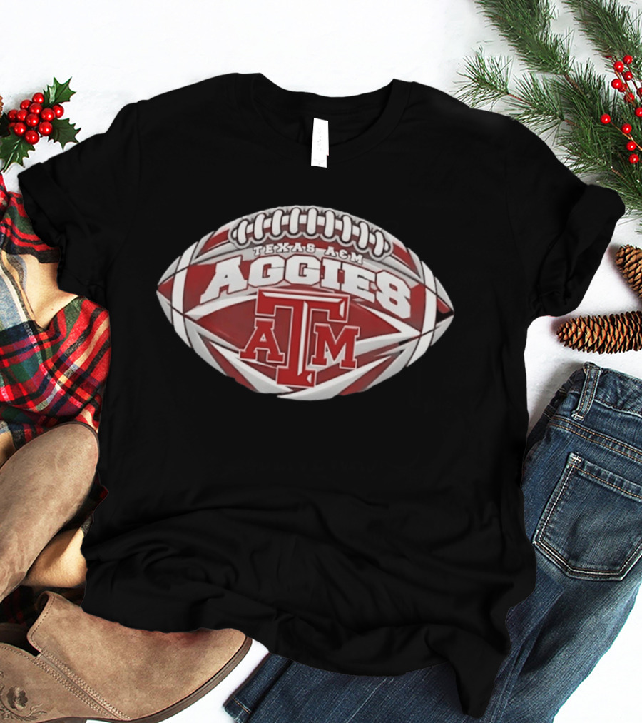 Texas A And M Aggies Football NCAA Oval Shape ATM T-Shirt