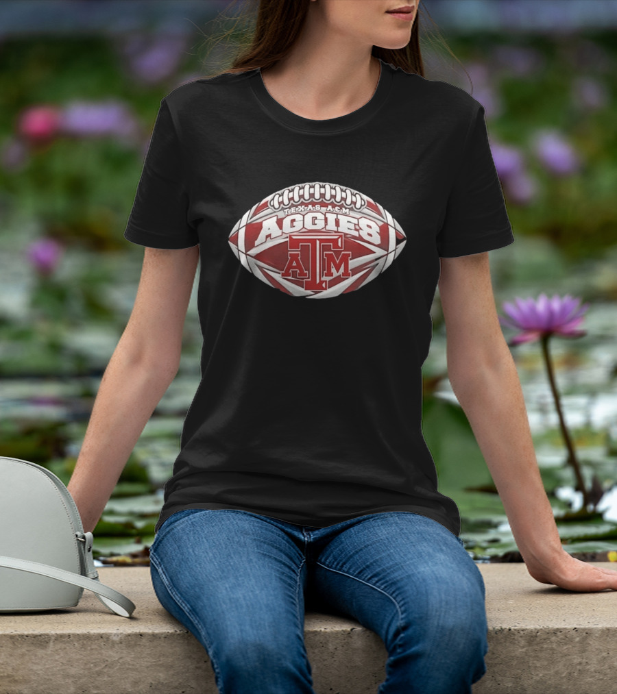 Texas A And M Aggies Football NCAA Oval Shape ATM T-Shirt