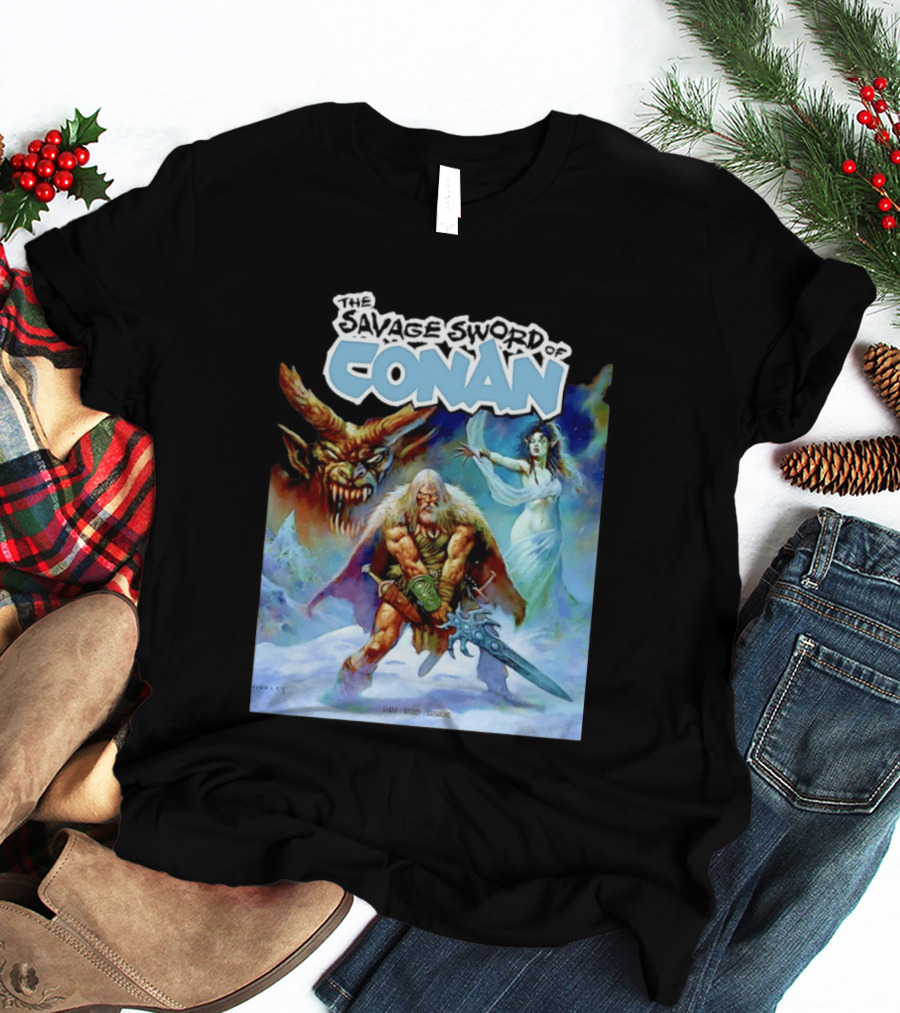 Savage Sword Of Conan Featuring Sharp Arcudi Carvalho Fantasy T-Shirt