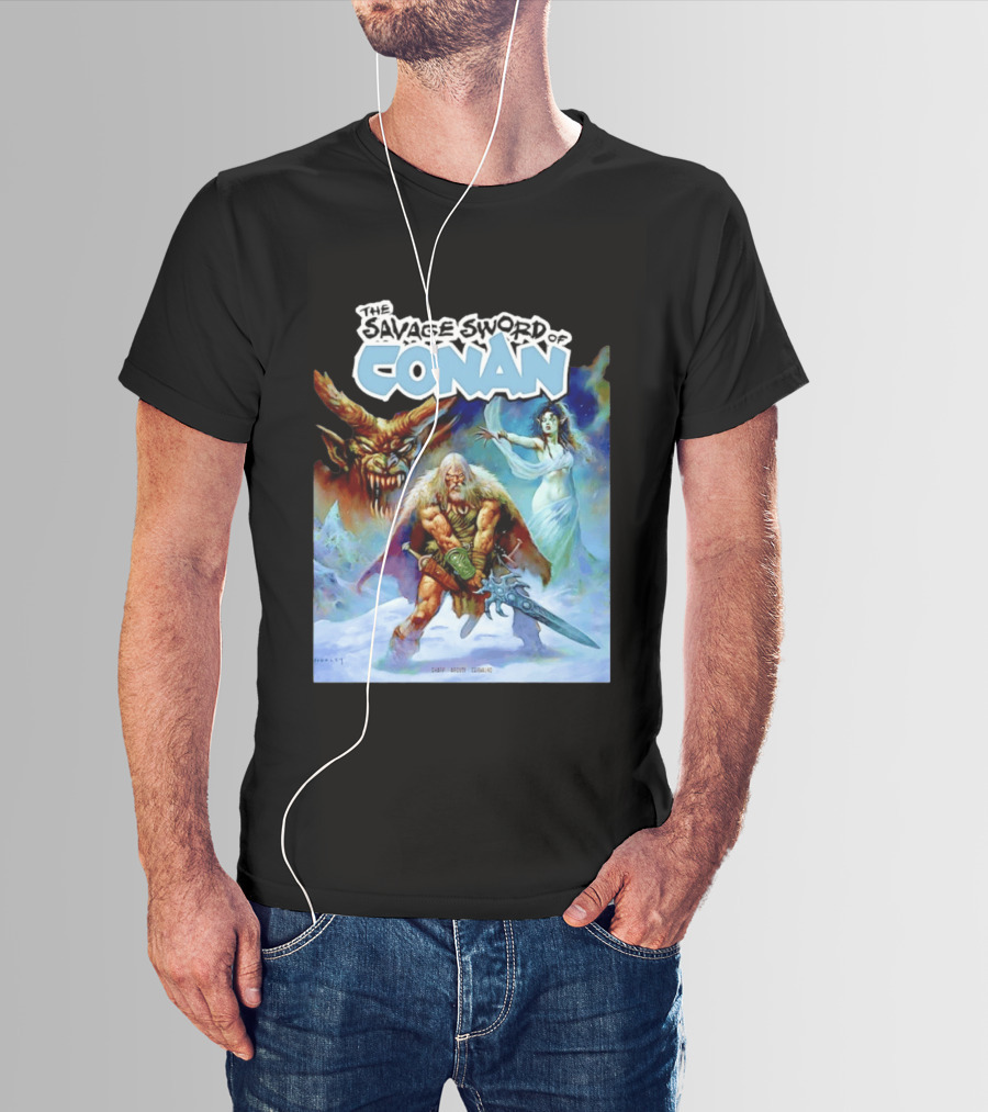 Savage Sword Of Conan Featuring Sharp Arcudi Carvalho Fantasy T-Shirt