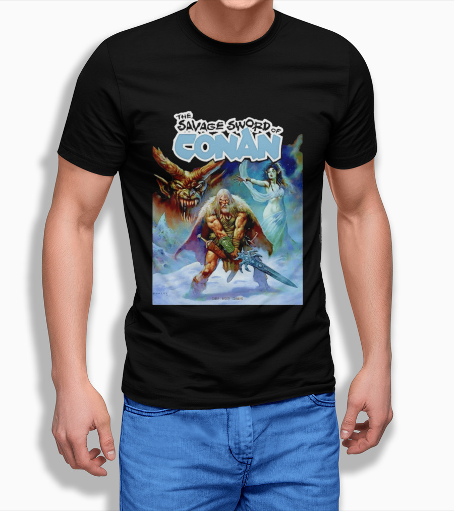 Savage Sword Of Conan Featuring Sharp Arcudi Carvalho Fantasy T-Shirt