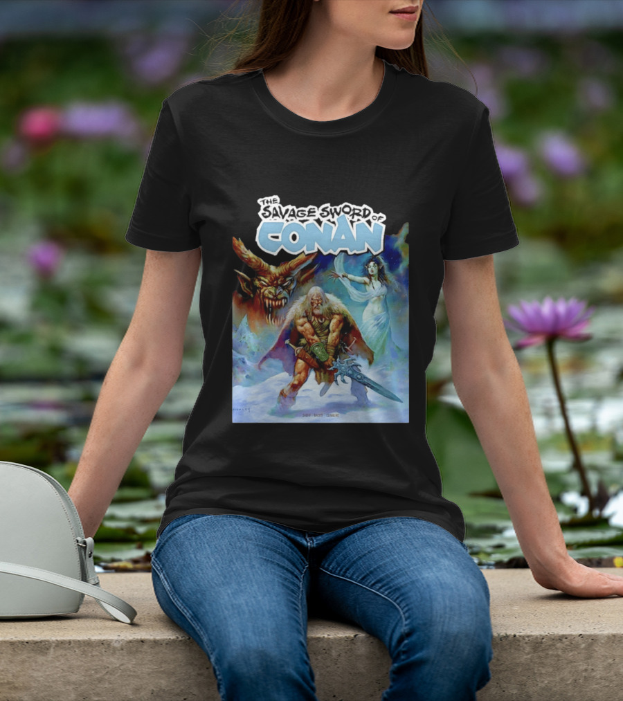 Savage Sword Of Conan Featuring Sharp Arcudi Carvalho Fantasy T-Shirt