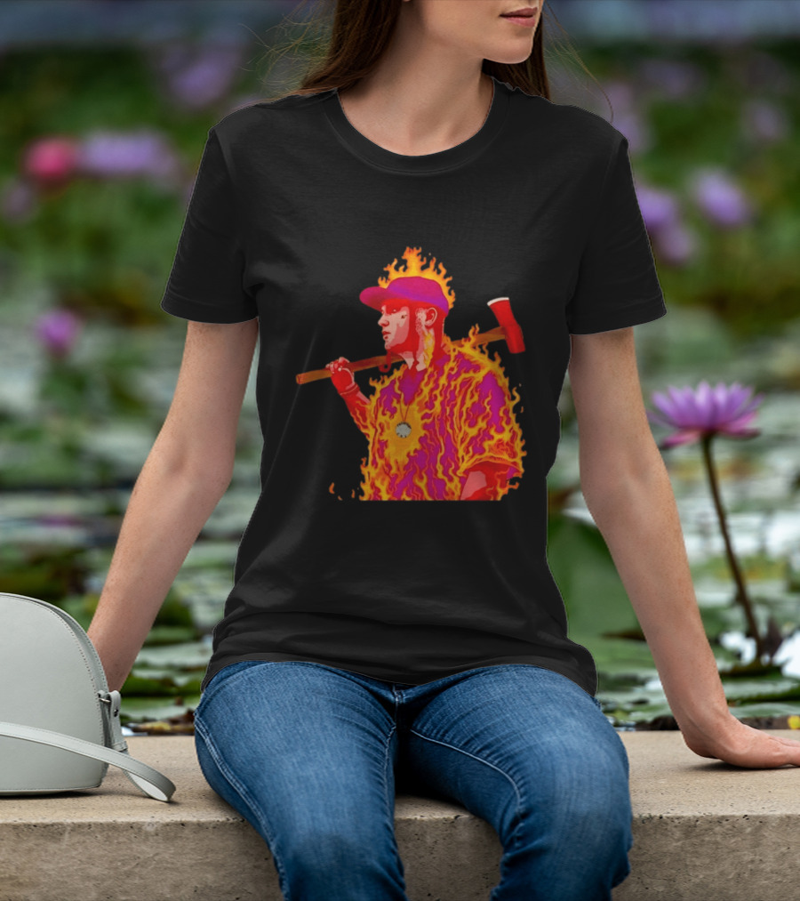 Trippie Redd Flaming Axe Fiery Rap T-Shirt